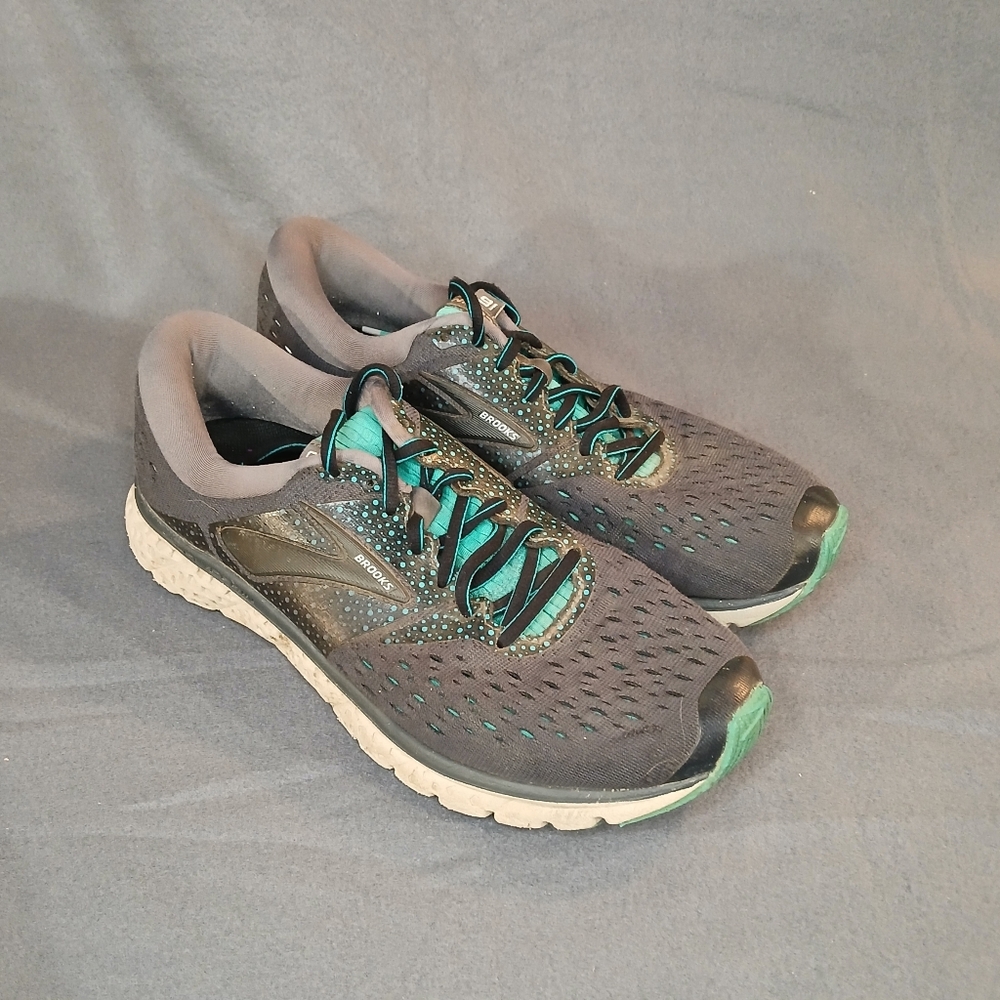 Brooks Women’s Glycerin 16 Black Teal Running Shoes Size 9